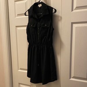 BeBop Black Sleeveless Collared Dress